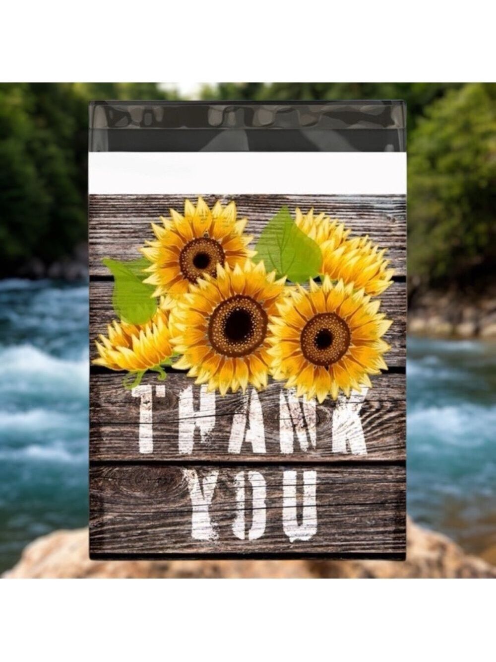 25 10X13 Poly Mailers Sunflower Thank You Shipping Envelopes PRICE IS FIRM Fall - Picture 3 of 6